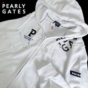 新入荷 本物 新品 50982195 PEARLY GATESパーリーゲイツ/5(サイズL) 超人気 フルジップスウェットパーカー フーディー 日本製