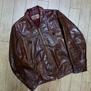 40s 50s ヴィンテージ 馬革 ライダース ホースハイド レザージャケット ロカビリー バイカー ハーレー buco 30s 