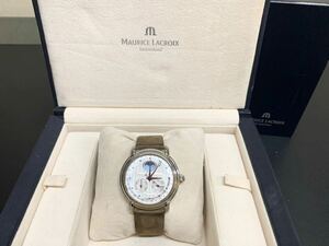 D224 MAURICE LACROIX モーリスラクロア マスターピース ムーンフェイズ 2004年日本250本限定 MP6138 シェル文字盤 メンズ腕時計 