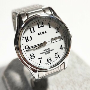 美品 SEIKO セイコー セイコー アルバ ソーラー SOLAR クォーツ メンズ 腕時計 動作品 稼働品 ソ151