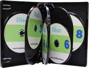 ブラック 8枚収納 3個セット DVDケース 28mm厚 8枚収納 DVDトールケースブラック3個セット CDケースやブルーレイケ