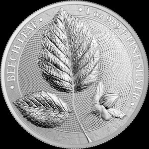 [保証書・カプセル付き] 2023年 (新品) ポーランド「ブナの葉」純銀 1オンス 銀貨