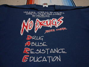 １９９０S NO DRUGS DARE WEAR DRUG ABUSE RESISTANCE EDUCATION POLICE FRUIT OF THE LOOM VINTAGE フルーツ ビンテージ薬物撲滅 FBI LAPD