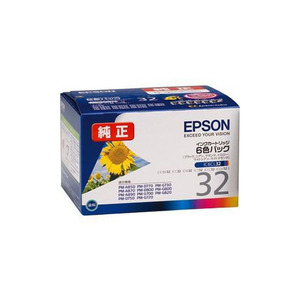 まとめ得 EPSON (純正インクカートリッジ 6色セット) IC6CL32 x [2個] /l