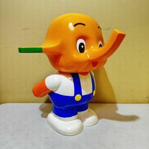 特大！ サトちゃん 貯金箱 ソフビ 佐藤製薬 コインバンク レトロ 当時物 全高 約43cm ビッグサイズ サスペンダーフィギュア sato