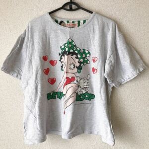 希少 ヴィンテージ 90s BETTY BOOP ベティちゃん Tシャツ グレー　半袖Tシャツ 〜LL相当