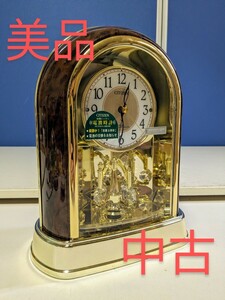 4225　電波置時計　パルドリーム　4RY656-023　CITIZEN　夜眠る秒針　ステップ秒針　電池交換お知らせ　中古　美品　インテリア　