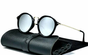 サングラス グラサン ボストン メガネ 伊達メガネ UV400 紫外線カット　目の保護　海 日焼け対策 男女兼用 メンズ シルバー　1