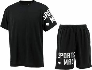 436　 [デサント] SPORTS MAGIC 半袖Tシャツ・ハーフパンツ黒（M）