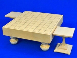 将棋盤　ヒバ2寸ハギ足付将棋盤(駒台付き)【囲碁将棋専門店の将碁屋】