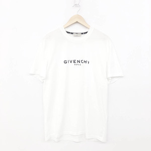 未使用品◆GIVENCHY ジバンシィ 半袖カットソー 大きいサイズXXL◆ ホワイト コットン100％ メンズ デストロイロゴ トップス 半袖Tシャツ