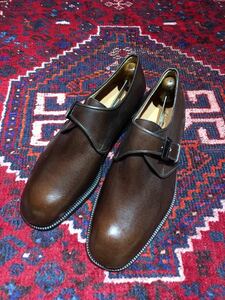 新品未使用Salvatore Ferragamo STUDIO LEATHER MONKSTRAP SHOES MADE IN ITALY/サルヴァトーレフェラガモレザーモンクストラップシューズ