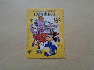 ドミニカ切手　1979年　国際児童年　ディズニー　Music Scenes　ミッキーマウス　　1/2c