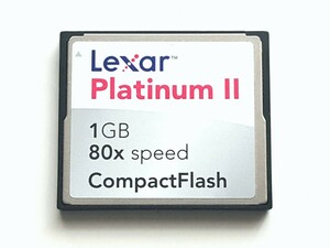 【現品限り】☆美品☆ CFカード 1GB 80x レキサー プラチナII Lexar Platinum II コンパクトフラッシュ CompactFlash Card