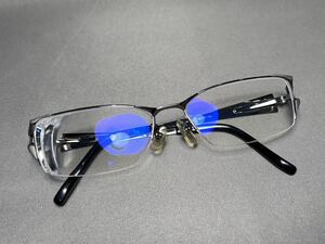 【zero hour】ZR-20045 titanium ハーフリム スクエア型 眼鏡フレーム ブラック ガンメタ インテリ