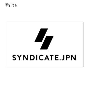 シンジケートジャパン (SYNDICATE JAPAN) ステッカー STICKER/ホワイト　 ボードケース 車 人気 作成 貼り方サーフィンウェットスーツボー