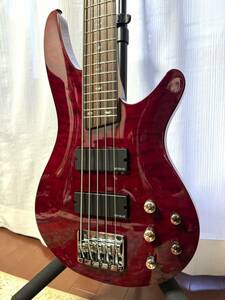 Ibanez アイバニーズ SDGR ワインレッド虎目 ５弦BASS