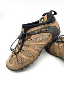 衝撃プライス！『最強アウトドアギア！』【MERRELL メレル カメレオン8 ストレッチ】防水 ハイキングシューズ！ブラウン/jp25.5cm！4.13