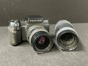 KK0604-96I ゆうパック着払い PENTAX SF7 28-80㎜ 1:3.5-4.5/100-300㎜ 1:4.5-5.6 レンズ2本付き 一眼レフカメラ ペンタックス