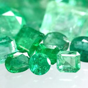 (天然エメラルドおまとめ50ct)m ルース 裸石 宝石 ジュエリー jewelry emerald beryl ベリル 緑玉 i