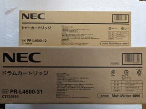 未使用 未開封品 NEC 純正 ドラム PR-L4600-31、トナー PR-L4600-12セット