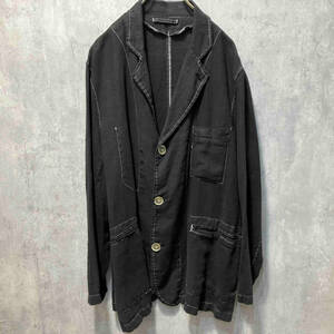 BARENA ホワイトステッチジャケット テーラードジャケット ブラック サイズ:56 バレナ 店舗受取可
