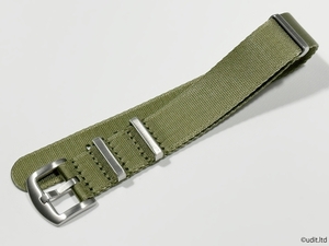 20ｍｍ 高品質 光沢 NATO ストラップ 腕時計ベルト グリーン (ロレックス オメガ ブライトリング タグホイヤー 対応)ファブリック