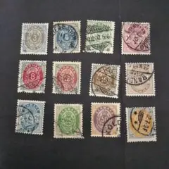 外国切手 戦前デンマーク12種