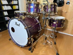 Pearl master works ドラムセット　ドラム パール オーダーメイド　一度使用のみ　素晴らしい音　素晴らしい色　素晴らしい木目　約100万円