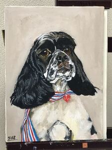 アメリカ コッカー スパニエル 犬 動物 アクリル画 絵画