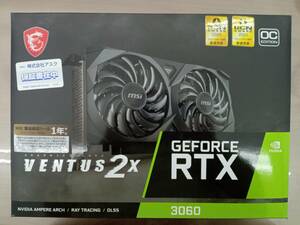 【中古品】msi VENTUS2X Geforce RTX 3060 12GB【グラフィックボード】