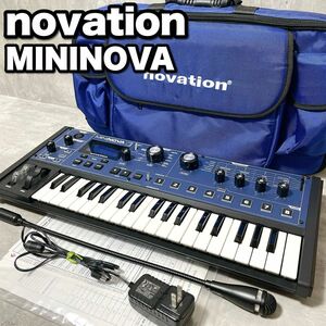 良品 novation MININOVA ノベーション ミニノヴァ アナログモデリング シンセサイザー キャリングケース ミニ37鍵盤 プリセット 鍵盤楽器