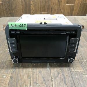 AV4-662 激安 カーステレオ VW フォルクスワーゲン 1K0 035 182 G VWZ1Z3M8986059 6CDチェンジャー ディスプレイ 通電未確認 ジャンク