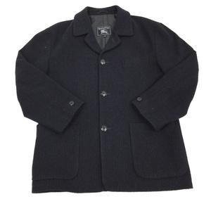 バーバリーズ サイズ LY 羊毛混 長袖 ジャケット ボタン アウター メンズ ネイビー系 紺系 Burberrys QR054-365