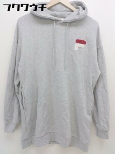 ◇ FILA フィラ スウェット プルオーバー パーカー サイズM グレー レディース