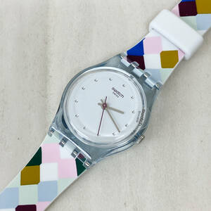 SWATCH スウォッチ　ARLE-QUEEN　LL120　スイス製　レディース腕時計 マルチカラー クォーツ　25mm　未使用・長期保管品