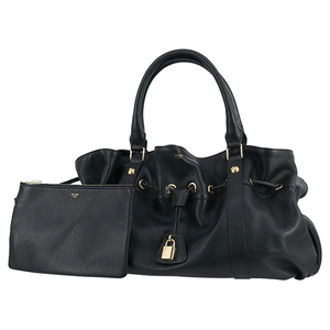 セリーヌ CELINE ハンドバッグ アビーバッグ ミディアム 114393FC5.38NO レディース サプルカーフレザー ブラック h-g746