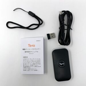 【一円スタート】Tera 小型 バーコードスキャナー QRコード対応 有線＆無線 USB 2.4G Bluetooth対応 液晶表示 1円 SEI01_1416