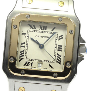 カルティエ CARTIER W20011C4 サントスガルベ LM YGコンビ クォーツ メンズ _807686