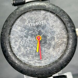TISSOT ティソ ロックウォッチ SWISS MADE 腕時計 クオーツ アナログ ラウンド ブラック グレー レザーベルト 純正ベルト 動作確認済み