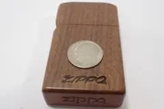 40846 【 ＼＼＼ ZIPPO ＼＼ 】1985年 木製 コイン 着火OK