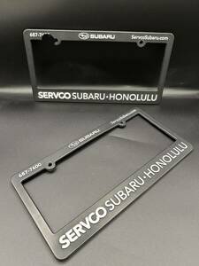 ハワイ スバルディーラー ライセンスフレーム「SERVCO SUBARU HONOLULU」USDM 