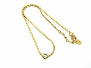 1円 ■極美品■ ChristianDior クリスチャンディオール ヴィンテージ ネックレス ペンダント アクセサリー ゴールド系 BJ2209