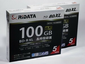 ■　RiDATA　100GB　録画用BD-R XL　５枚パック　２個セット　(BD-R520PW4X.5P SC A)