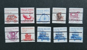 アメリカ 1981~84年 交通機関シリーズ プリキャンセル切手 38種完 NH