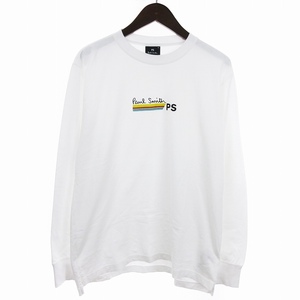 ピーエスポールスミス PS Paul Smith 24SS Tシャツ 長袖 ロンT ロゴ プリント ホワイト 白 XL ■SM1 メンズ