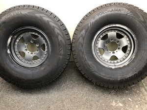 TOYOTA LAND CRUISER 80ランクル社外アルミ 8J -0 6H 315/75R16 121Qバリ山スタッドレスヨコハマアイスガード G075 ランドクルーザーSAFARI