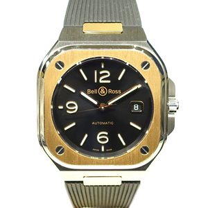 【栄】ベル＆ロス アーバン BR05A-BL-STPG/SRB ブラック メンズ SS PG ラバー 自動巻き 腕時計
