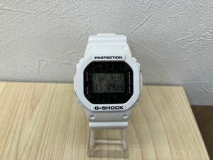 「H7475」CASIO カシオ G-SHOCK RIP SLYME コラボ DW-5600VT ホワイト 腕時計 稼働品 
