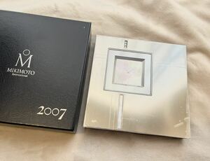 MIKIMOTO ミキモト 卓上 置時計 2007 イヤー クォーツ クロック スクエア 真珠 パール